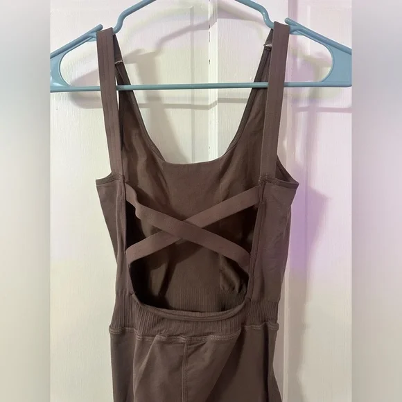 NWOT Free People Good Karma Onesie in Driftwood - Picture 8 of 11